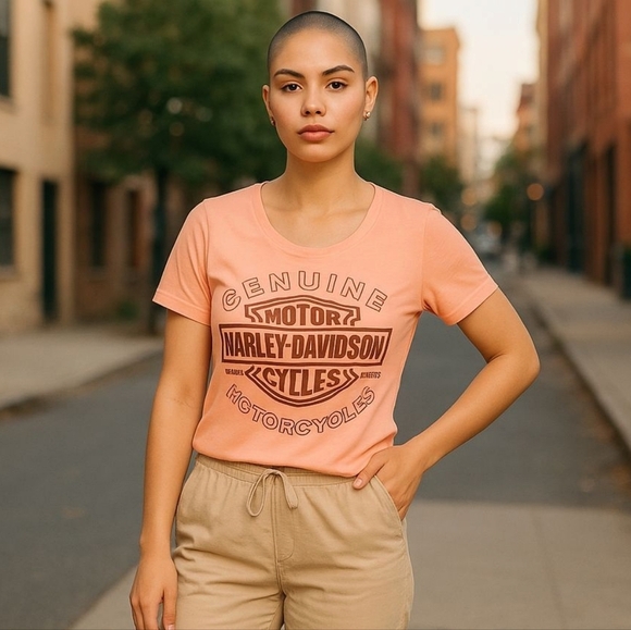 Harley-Davidson Tops - Harley Davidson Neon Orange tee. Size Medium